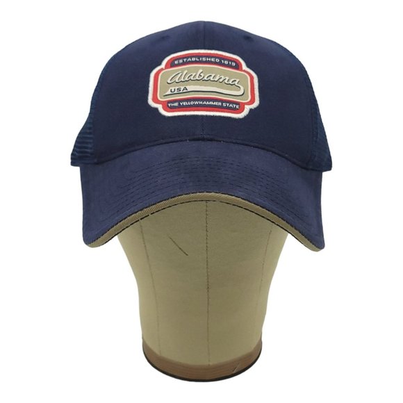 Alabama USA  Yellowhammer State Mesh Tuck Strap Cap Trucker Hat American Needle - Picture 7 of 12